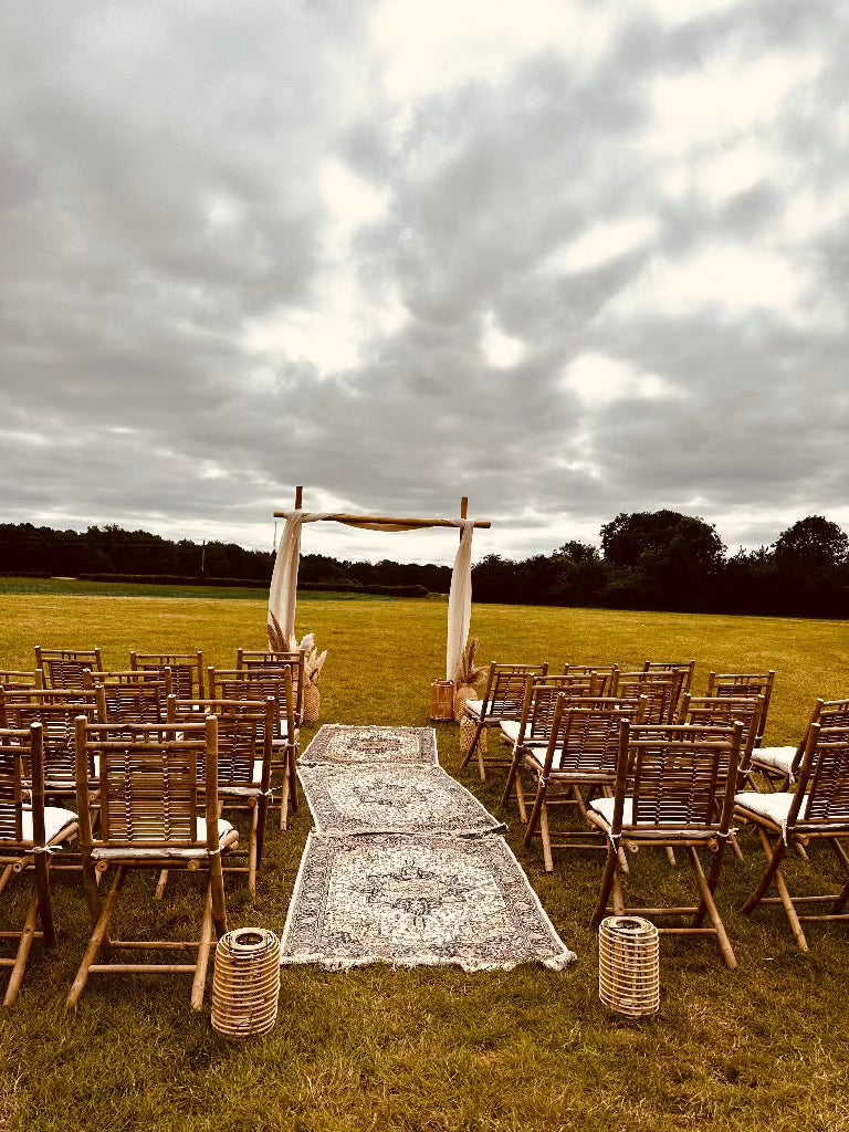 Ceremony Area Package for hireBamboo furniture hire Essex Rock the Day