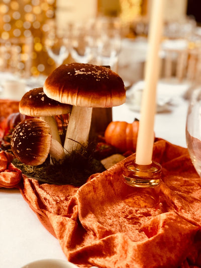 This quirky and playful Small Mushroom Decor will add a touch of whimsy to any table| Table decor for hire | Themed event prop hire London by Rock the Day