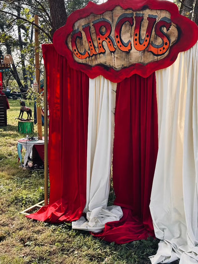 Add a touch of nostalgia to your event with our Vintage Circus sign for hire| Circus themed party props for hire | Themed events hire London | Bespoke props