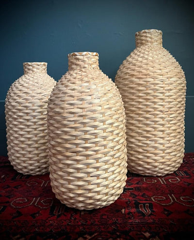Raffia vases for hire | Prop hire Essex | Party hire London | Bohemian decor for hire | Boho party hire by Rock the Day 