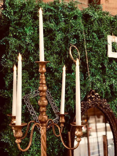 Gold candelabra for hire. Rock the day | wedding prop hire | prty props | london