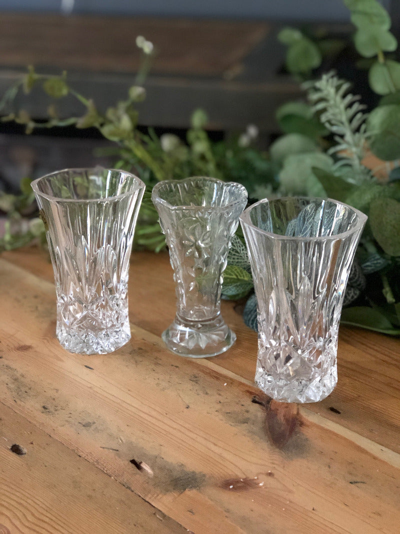 Decanters and Glass Vases Prop Hire Essex Event Styling London
