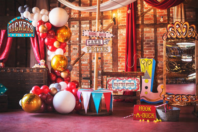 Vintage circus themed party props hire in Essex