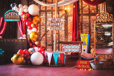 Vintage circus themed party props hire in Essex