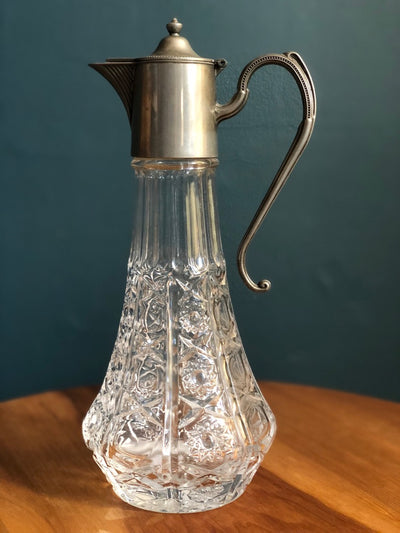 Table decor for hire | Vintage claret jug for hire. | event prop hire London by Rock the Day | Party hire Essex | Christmas party props | Vintage Christmas decor 