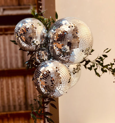Disco ball for hire | Modern wedding hire.| Modern wedding styling and prop hire | Bespoke props by Rock the Day | Disco themed party | Party props hire London 