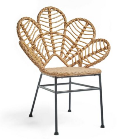 Fan rattan style chair for hire | Outdoor furniture hire London | Bohemian decor hire | Party prop hire | Furniture hire Essex | Seating  furniture hire London