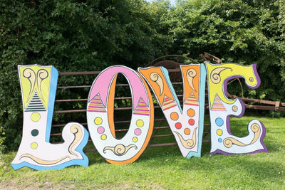 Carnival Wooden Letters | Essex prop hire | Rock the Day Styling