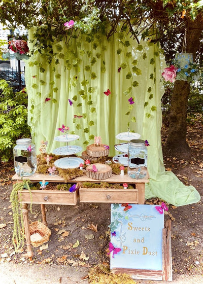 Woodland Fairies Themed Party | Party props hire and styling by Rock the Day Essex | Themed kids party hire | Party props hire London
