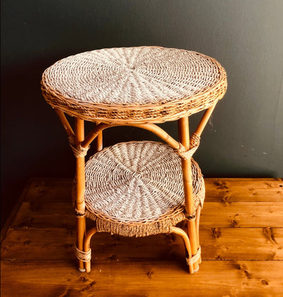 Small round wicker table for hire | Summer party hire | Boho decor for hire in Essex  by Rock the Day | Wedding and event styling London | Bespoke props service