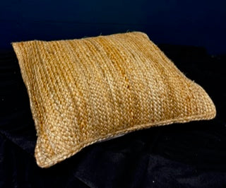Jute floor cushion for hire | party hire, event decor