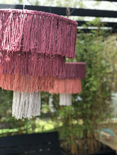 Tassel Lampshades for hire | Party hire | prop hire | wedding hire | venue decor | Rock The Day Essex