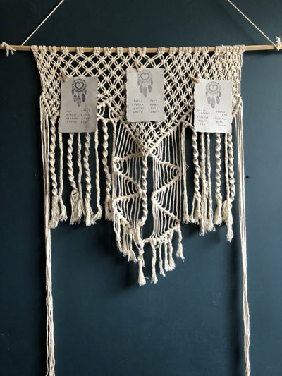 Macrame table plan | Boho prop hire Essex | Wedding hire | Venue decor London | Wedding and event styling and rentals by Rock the Day Essex