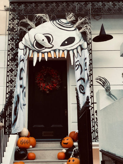 Monster arch inspired by Tim Burton's Nightmare Before Christmas for hire | Halloween party hire | Themed party prop hire | Bespoke props by Rock the Day London