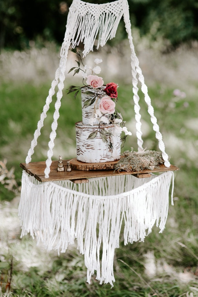 Macrame Hanging Cake Stand