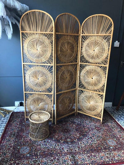 Beautiful original vintage bamboo screen / room divider for hire. Essex event hire, photoshoot prop hire, party props, wedding prop hire, photo backdrop- Rock The Day Essex