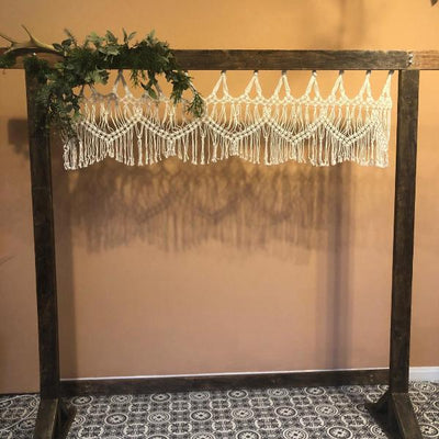 Mini macrame aisle decor for hire | macrame for hire | bespoke props for hire | Rock The Day | Essex