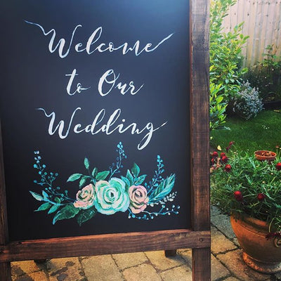 Frame Chalk Boards/Event signage available for hire in Essex, London, Hertfordshire