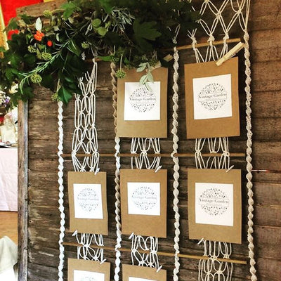 Macrame Table Plan | Prop Hire Essex | wedding decor hire Rock The Day Essex