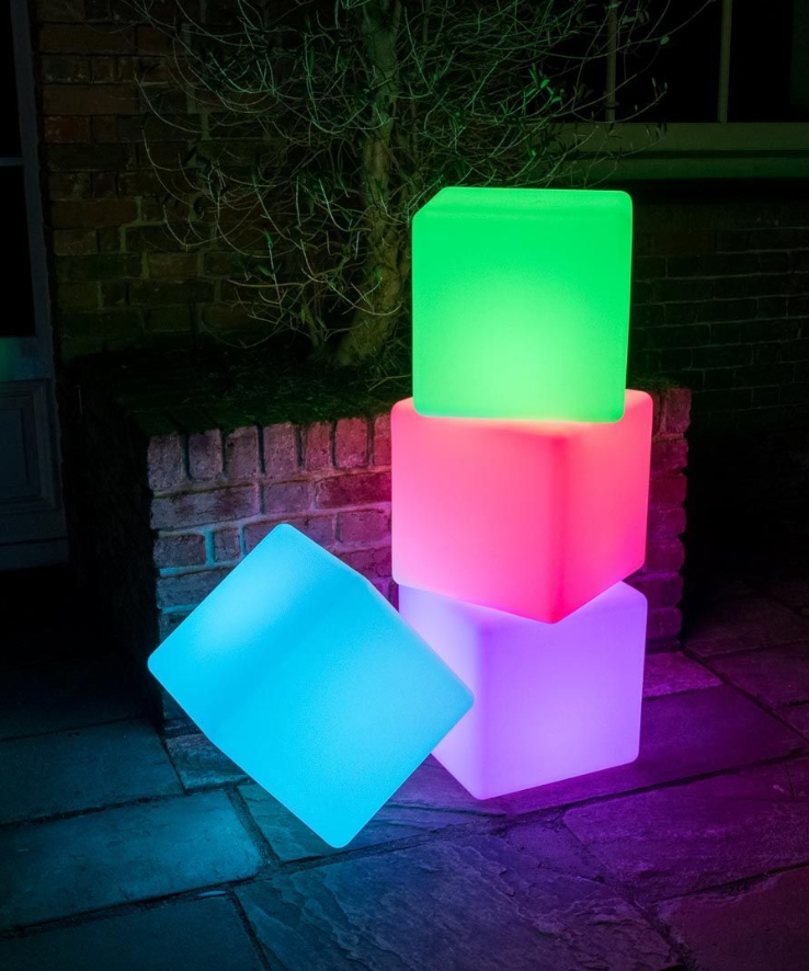LED cube for hire | Prop hire | Garden party hire London – Rock the Day
