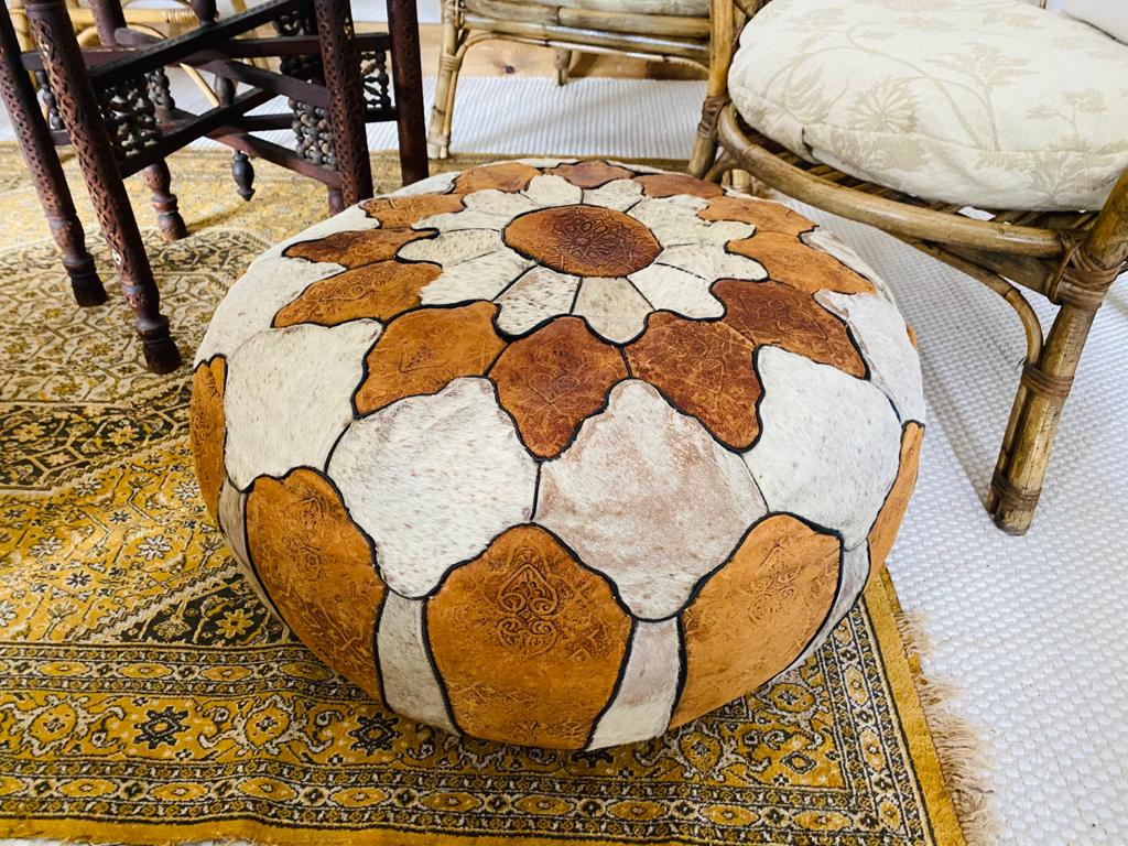 Large moroccan pouffe discount
